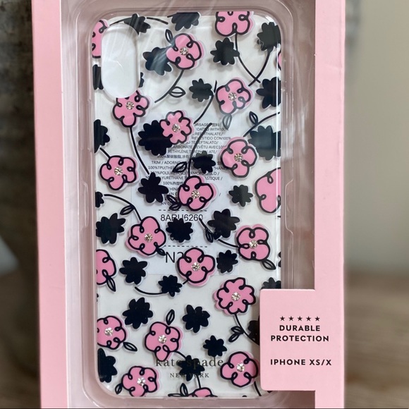 Kate Spade jeweled transparent iPhone XS/X case - Picture 3 of 5